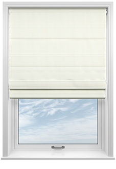 Atina (Blackout), Pure Ivory - Roman Blind